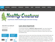 Tablet Screenshot of healthycreatures.com